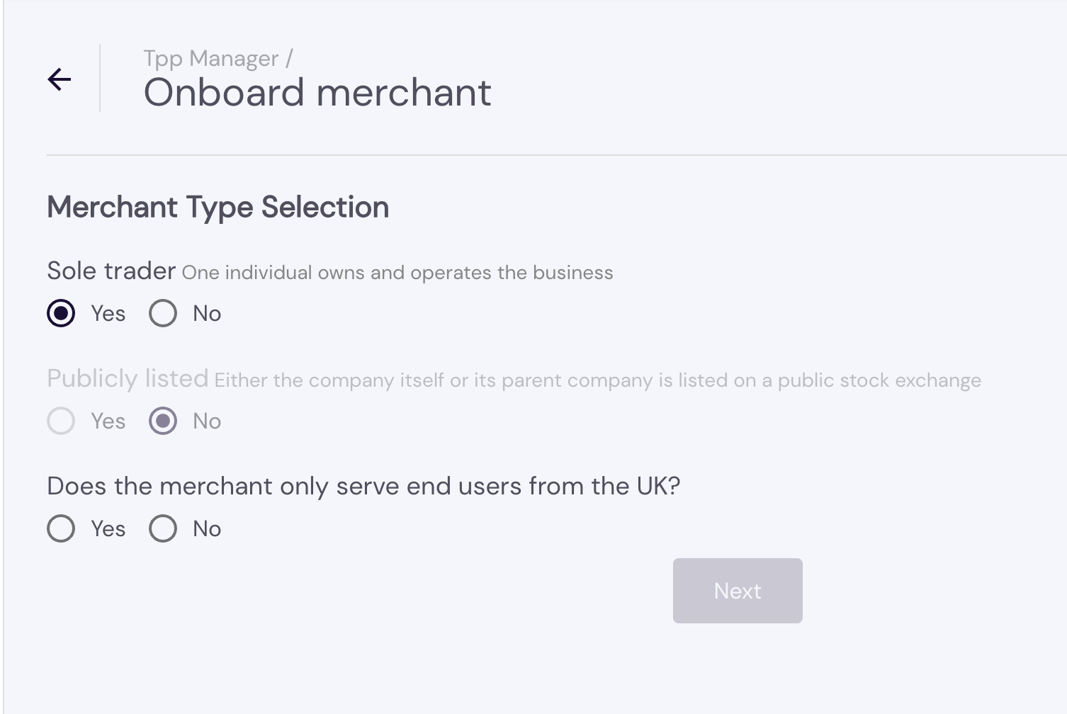 TPP Manager Token Licence – Sole Trader